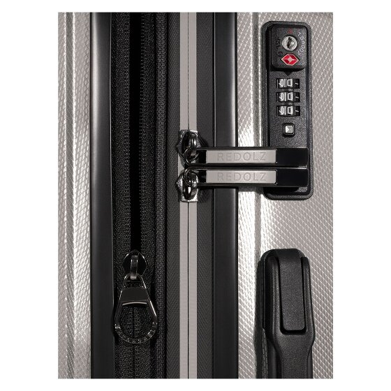 Redolz Essentials 14 4-wheel suitcase set 2 pcs. laptop compartment with expansion fold
