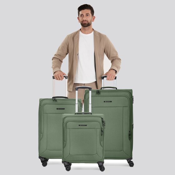 Franky Melbourne 3.0 4-wheel suitcase set, 3-piece, with stretch fold