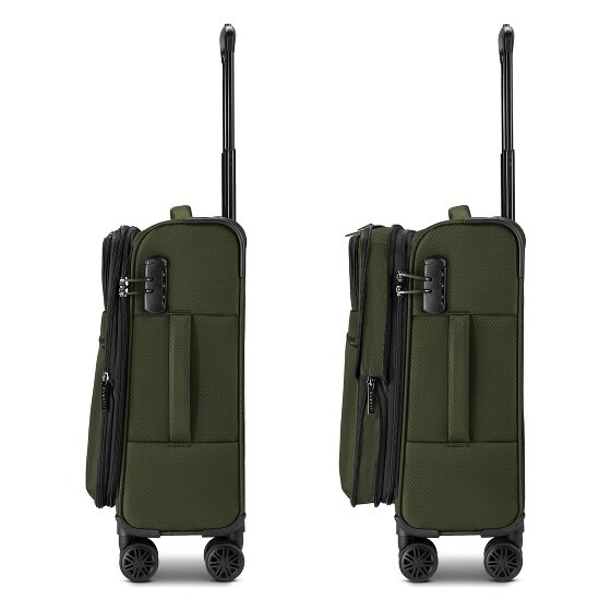 Bugatti Valencia Soft 4 wheels Cabin trolley S 55 cm with expansion pleat