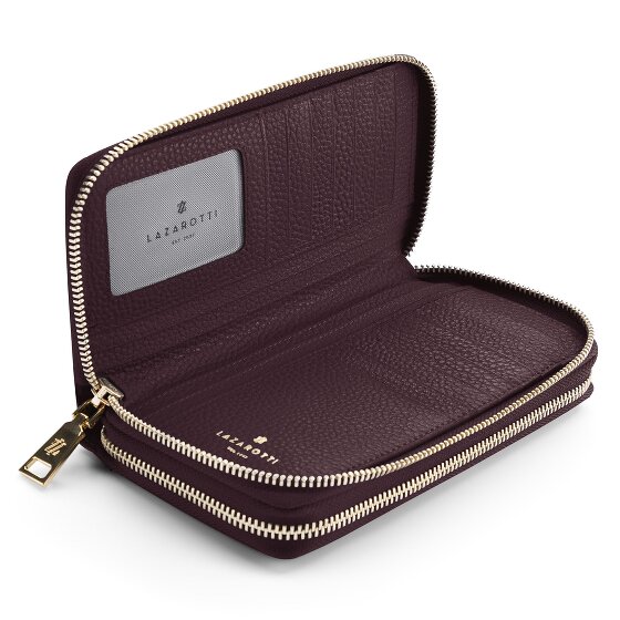 Lazarotti Bologna Leather XL Double Zip-Around Wallet, RFID-Protected, 20 cm