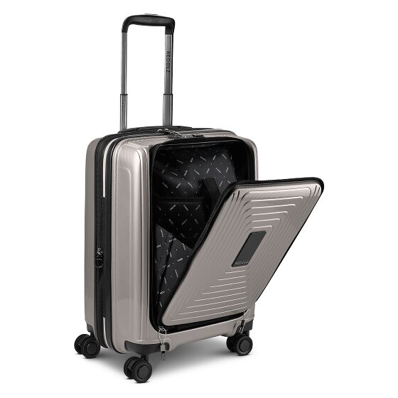 Redolz Essentials14 4-wheel suitcase set Beautycase 4 pce with expansion fold laptop compartment