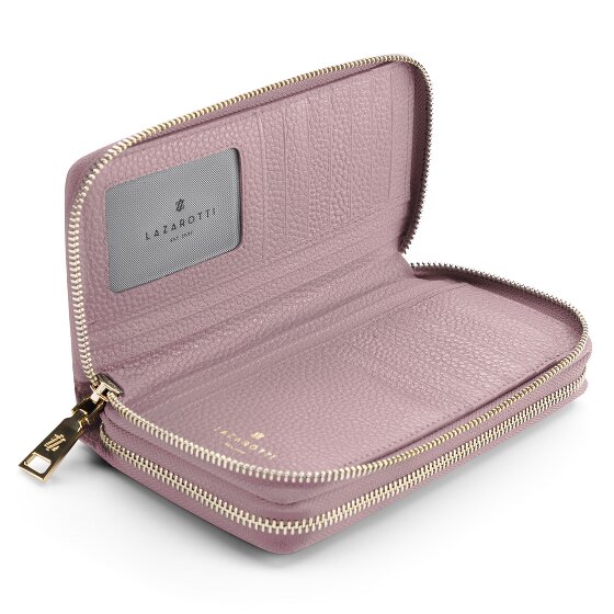Lazarotti Bologna Leather XL Double Zip-Around Wallet, RFID-Protected, 20 cm