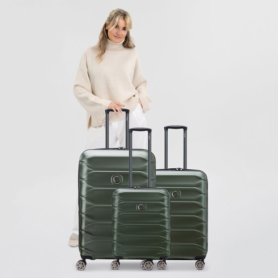 Delsey Paris Meteor 4 wheels Suitcase set 3-piece with expansion pleat