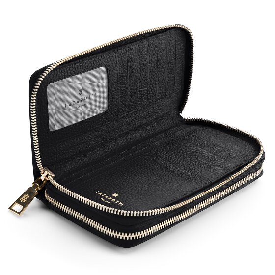 Lazarotti Bologna Leather XL Double Zip-Around Wallet, RFID-Protected, 20 cm