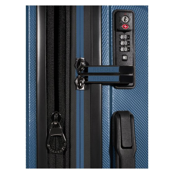 Redolz Essentials 14 4-wheel suitcase set 2 pcs. laptop compartment with expansion fold