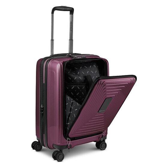 Redolz Essentials14 4-wheel suitcase set Beautycase 4 pce with expansion fold laptop compartment