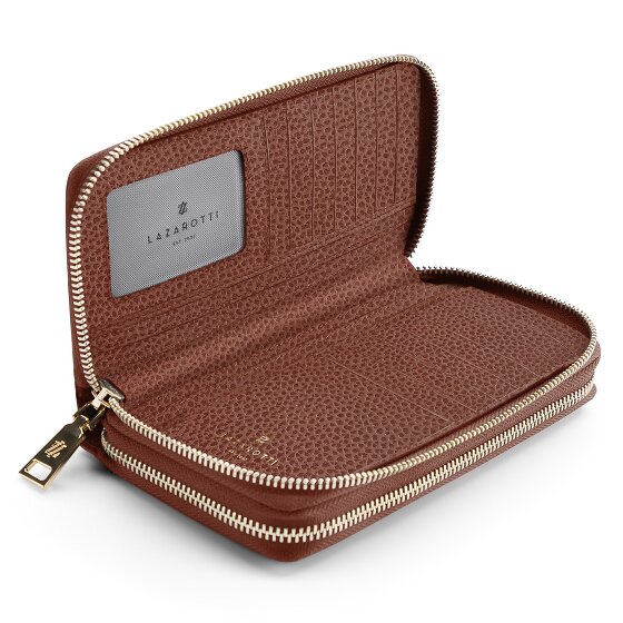 Lazarotti Bologna Leather XL Double Zip-Around Wallet RFID Leather 20 cm
