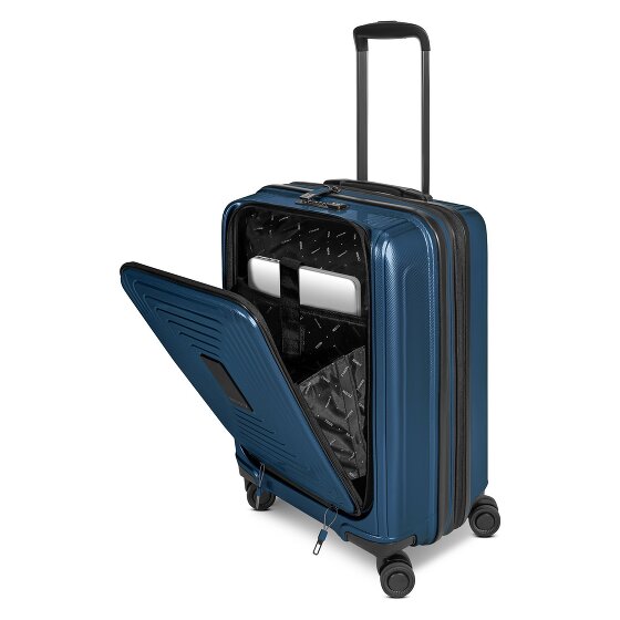 Redolz Essentials14 4-wheel suitcase set Beautycase 4 pce with expansion fold laptop compartment