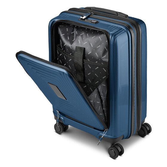 Redolz Essentials14 4-wheel suitcase set Beautycase 4 pce with expansion fold laptop compartment