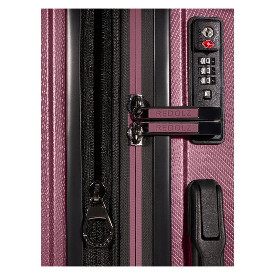 Redolz Essentials 14 4-wheel suitcase set 2 pcs. laptop compartment with expansion fold
