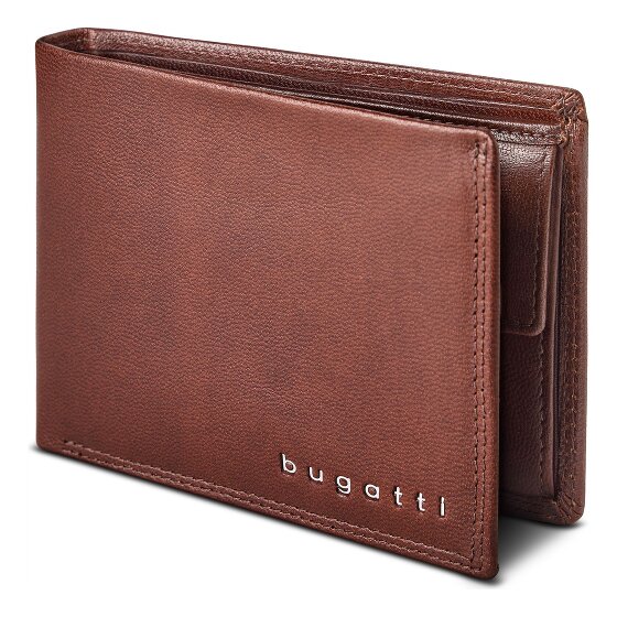 Bugatti Valencia Wallet RFID protection Genuine Leather 12 cm