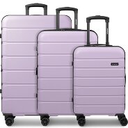 Saxoline Miami 4 wheels Suitcase set 3-piece with expansion pleat Productimage