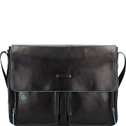 Piquadro Blue Square Messenger leather 37 cm laptop compartment Productimage