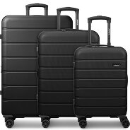 Saxoline Miami 4 wheels Suitcase set 3-piece with expansion pleat Productimage