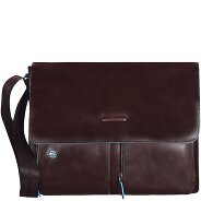 Piquadro Blue Square Messenger leather 37 cm laptop compartment Productimage
