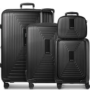 Redolz Essentials14 4-wheel suitcase set Beautycase 4 pce with expansion fold laptop compartment Productimage