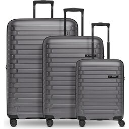 Pactastic Collection 04 THE THREE SET + 4 wheels Suitcase set 3-piece with expansion pleat  Variant 1