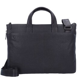 Piquadro Black Square briefcase leather 42 cm laptop compartment  Variant 2