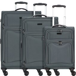 d&n Travel Line 9204 4 wheels Suitcase set 3-piece with expansion pleat  Variant 2