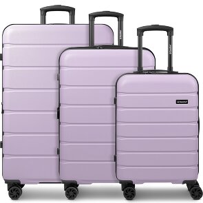 Saxoline Miami 4 wheels Suitcase set 3-piece with expansion pleat