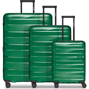 Bergpfeil Travel 4-wheel suitcase set, 3-piece, with stretch fold