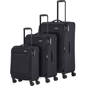 Travelite Chios 4 wheels Suitcase set 3-piece with expansion pleat