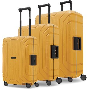 Redolz Essentials 15 4-wheel suitcase set 3-piece with three-point closure