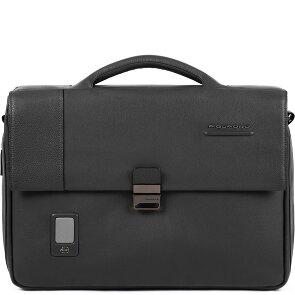 Piquadro Akron briefcase leather 42 cm laptop compartment