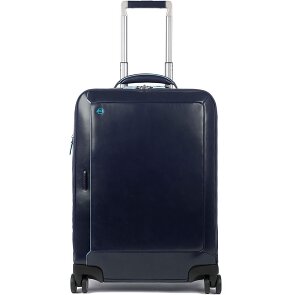 Piquadro Blue Square 4 Roll Cabin Trolley Leather 55 cm Laptop compartment