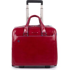 Piquadro Blue Square 2 Roll Business Trolley Leather 36 cm Laptop compartment