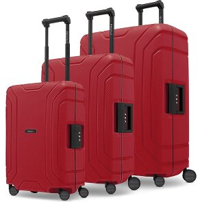 Redolz Essentials 15 4-wheel suitcase set 3-piece with three-point closure