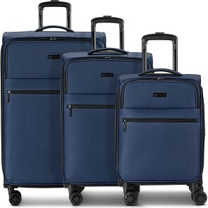 Bugatti Valencia Soft 4 wheels Suitcase set 3-piece with expansion pleat