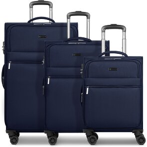 Bugatti Valencia Soft 4 wheels Suitcase set 3-piece with expansion pleat