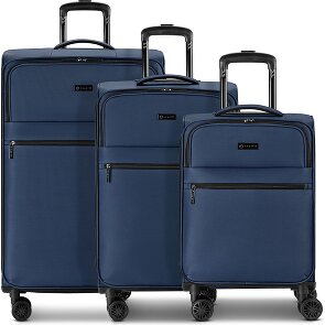 Bugatti Valencia Soft 4 wheels Suitcase set 3-piece with expansion pleat