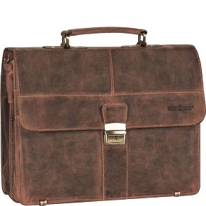 Greenburry Vintage briefcase leather 38 cm with 2 main compartments