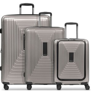 Redolz Essentials 14 4 wheels Suitcase set 3-piece with expansion pleat