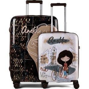 Anekke Tulip 4 wheels Suitcase set 2-piece Expandable