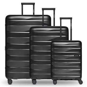 Bergpfeil Travel 4-wheel suitcase set, 3-piece, with stretch fold Bergpfeil Travel 4-wheel suitcase set, 3-piece, with stretch fold
