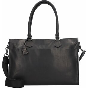 Greenburry Pure Black Shoulder Bag Leather 40 cm Laptop compartment