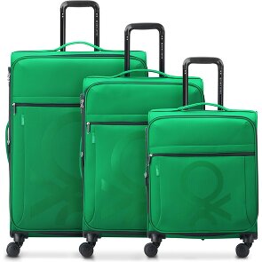 Delsey Paris x United Colors of Benetton Color Block 4-wheel suitcase set 3 pcs.