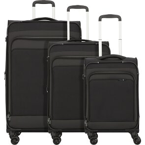 d&n Travel Line 9504 4 wheels Suitcase set 3-piece with expansion pleat