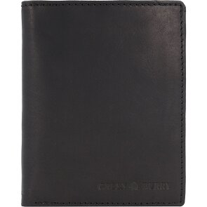 Greenburry Pure Black Wallet RFID protection Leather 10.5 cm