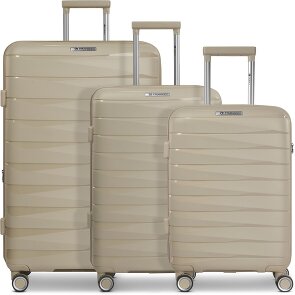 Franky London 4 wheels Suitcase set 3-piece with expansion pleat