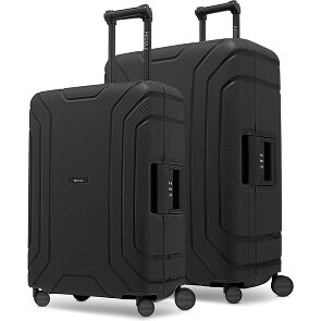 Redolz Essentials 15 4-wheel Suitcase set (M+L) with Three-Point Lock