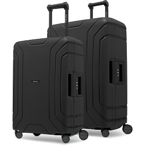 Redolz Essentials 15 4-wheel suitcase set 2-piece with three-point closure