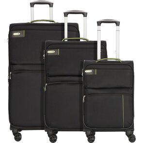 d&n Travel Line 6704 4 Roll Suitcase Set 3pcs.