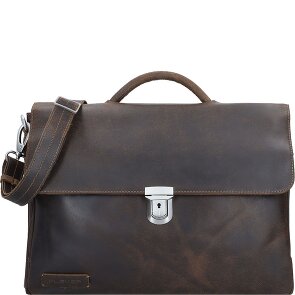 Plevier Vintage Oxford Briefcase RFID protection Leather 40 cm Laptop compartment