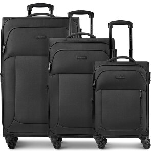 Police San Francisco 4 wheels Suitcase set 3-piece Expandable