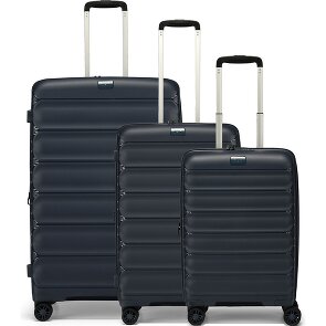 d&n Travel Line 4700 4 wheels Suitcase set 3-piece with expansion pleat