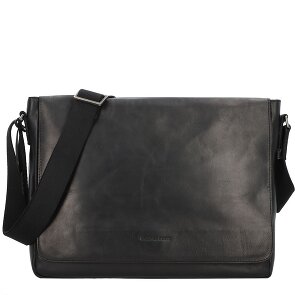 Greenburry Pure Black Messenger Leather 37 cm